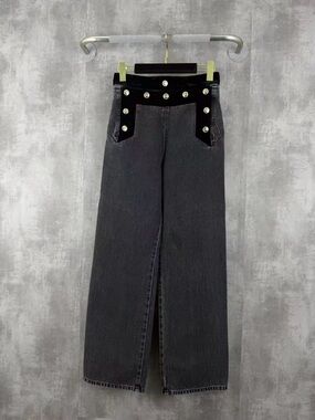 🚩steal Authentic CHANEL Black Satin Logo Waist Label Detail